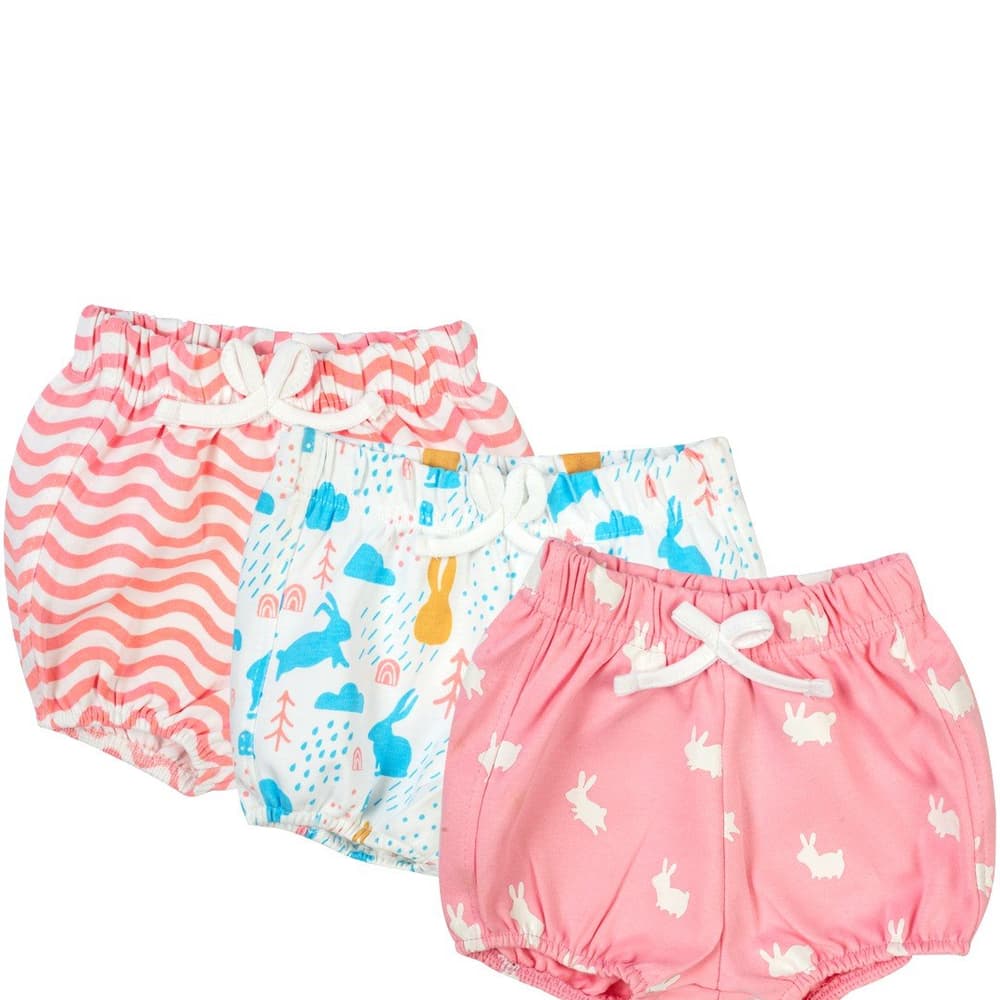 Mee Mee Shorts Pack of 3 -White & Mint